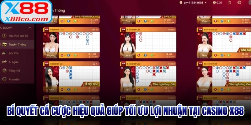 Bí quyết cá cược hiệu quả giúp tối ưu lợi nhuận tại casino X88
