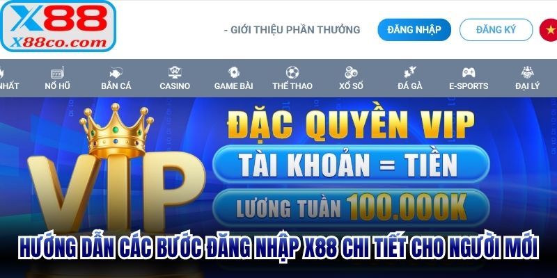 Hướng dẫn các bước đăng nhập X88 chi tiết cho người mới