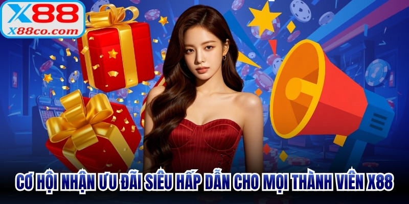 Cơ hội nhận ưu đãi siêu hấp dẫn dành cho mọi thành viên X88